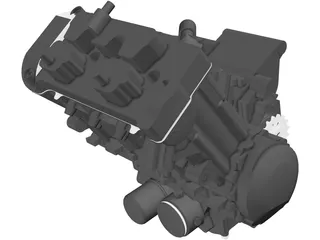 Honda CBR600RR Engine 3D Model preview