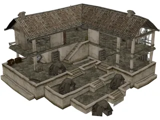 Abandoned House 3D Model preview