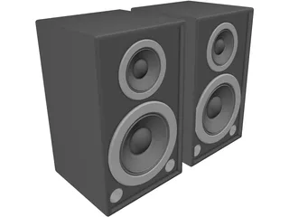 EAX-3000 Speakers 3D Model preview