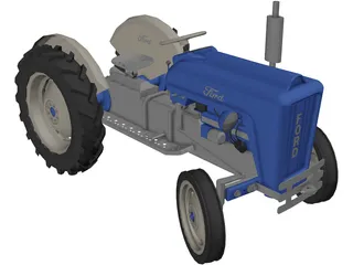 Ford Tractor 3D Model preview