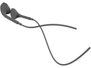 Apple iPhone 5 Earbuds 3D Model preview