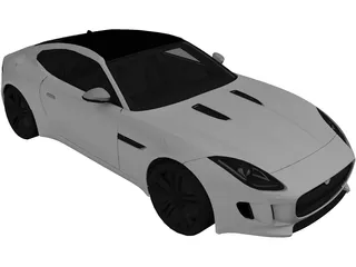 Jaguar F-Type Coupe (2014) 3D Model preview
