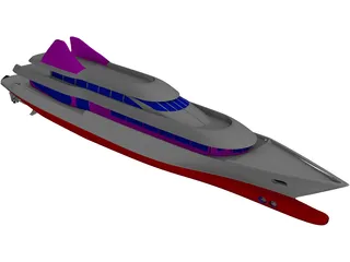 Yacht 62 3D Model preview
