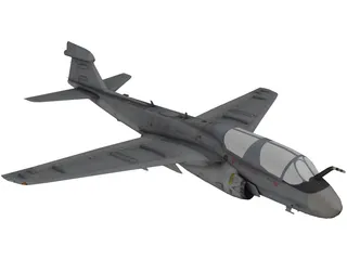 Grumman EA-6B Prowler 3D Model preview
