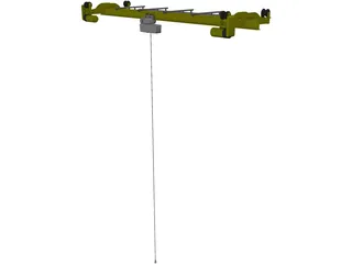Overhead Gantry Crane 3D Model preview