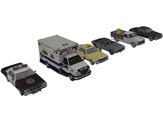 Cars Collection 3D Model preview