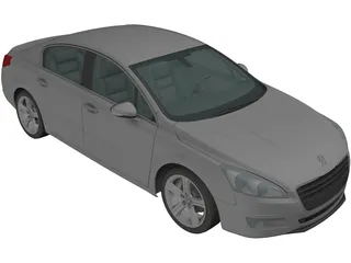 Peugeot 508 (2011) 3D Model preview