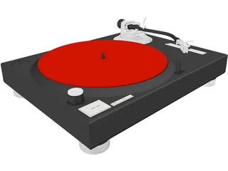 Turntable Technics MK2 1200 3D Model preview