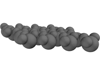Water Molecule 3D Model preview