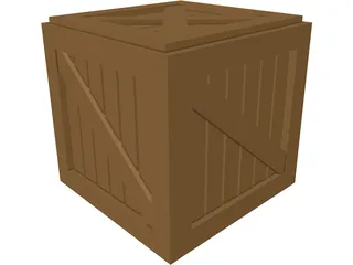 Wood Box 3D Model preview