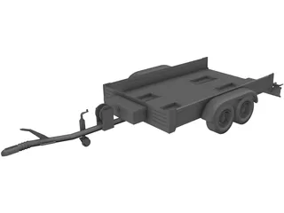 Bike Trailer 3D Model preview