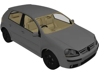 Volkswagen Golf (2011) 3D Model preview