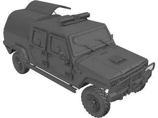 Jeep Agrale C.I.T (Cash in Transit) 3D Model preview