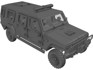 Jeep Agrale Double Cab 3D Model preview