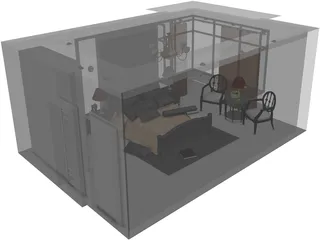 Bedroom Interior 3D Model preview