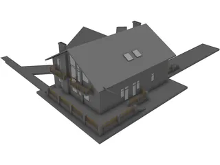Living House 3D Model preview