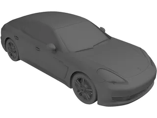 Porsche Panamera S Hybrid (2013) 3D Model preview