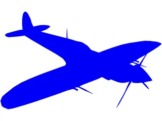 Supermarine Spitfire WW2 3D Model preview