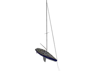 Sail Yacht 3D Model preview