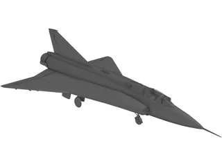 Saab 35 Draken 3D Model preview