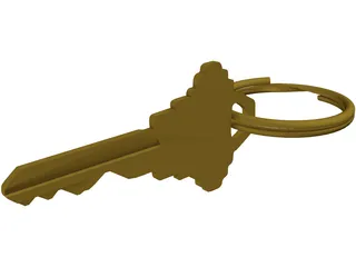House Key 3D Model preview