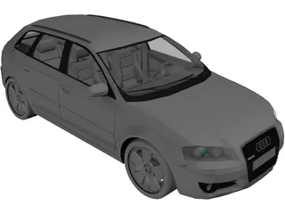 Audi A3 Sportback 3.2 quattro 3D Model preview