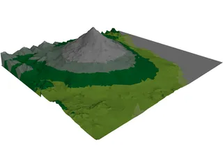 Volcano Etna Italy 3D Model preview