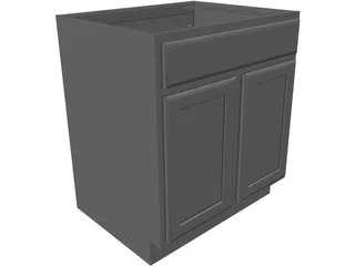 Cabinet Kitchen 3D Model preview