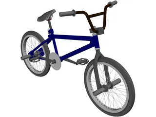 Bike BMX Trial 3D Model preview
