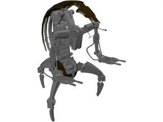 Star Wars Droideka 3D Model preview