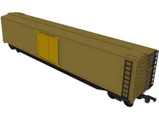 Cattle Train Section 3D Model preview