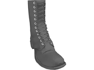 Boot Combat 3D Model preview