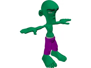 Hulky Cartoon 3D Model preview