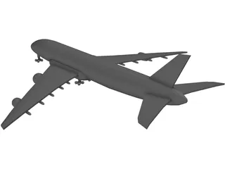 Boeing 744 Qantas 3D Model preview