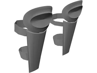 Baseball Catcher Shin Guard 3D Model preview