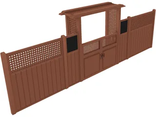 Garden Gate 3D Model preview