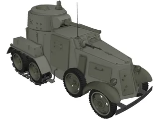 BA-10 Winter 3D Model preview