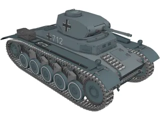 PzKpfw II (Tiger) 3D Model preview