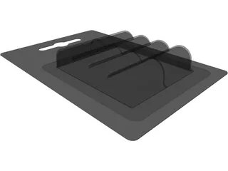 Battery Blister Pack 3D Model preview