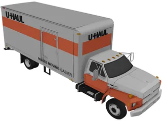 Uhaul Truck 3D Model preview