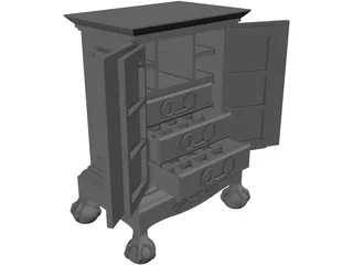 Cabinet of Curiosities 3D Model preview