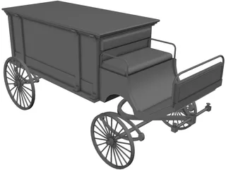 Horsedrawn Hearse 3D Model preview