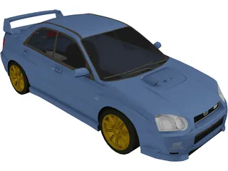 Subaru Impreza WRX Sti (2004) 3D Model preview