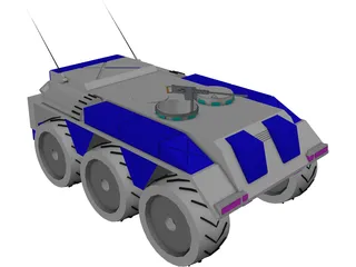 M-116a Wheeled Armored Personel Carrier 3D Model preview