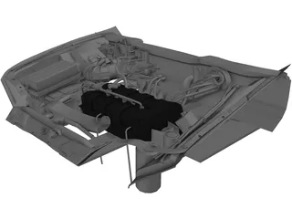 Honda Civic Engine 3D Model preview