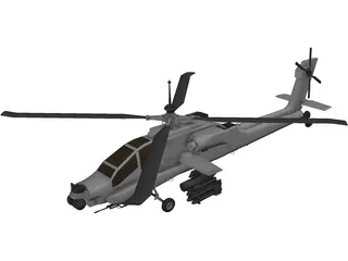 Boeing AH-64A Apache 3D Model preview