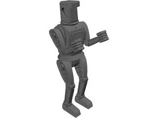Boxing Robot 3D Model preview