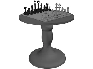 Chess Set 3D Model preview
