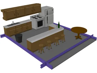 Kitchen 3D Model preview