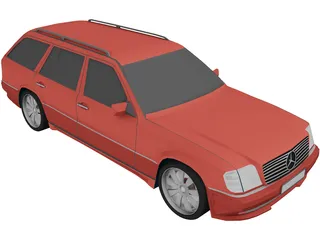 Mercedes-Benz E 5.5 Brabus (w124) 3D Model preview